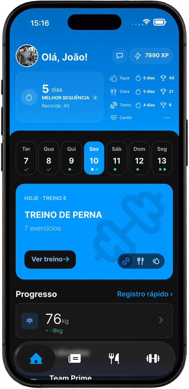 Tela inicial do app