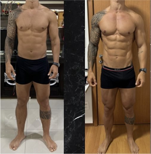 Antes e depois de aluno do Vitor Bizzo